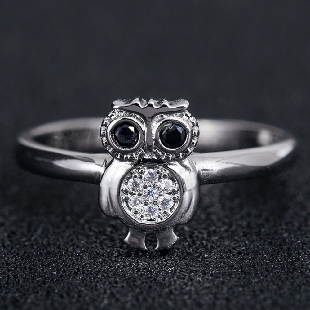 925 Silver Plated 3a Cz Cute Ring For Men Women Fb16fa1042